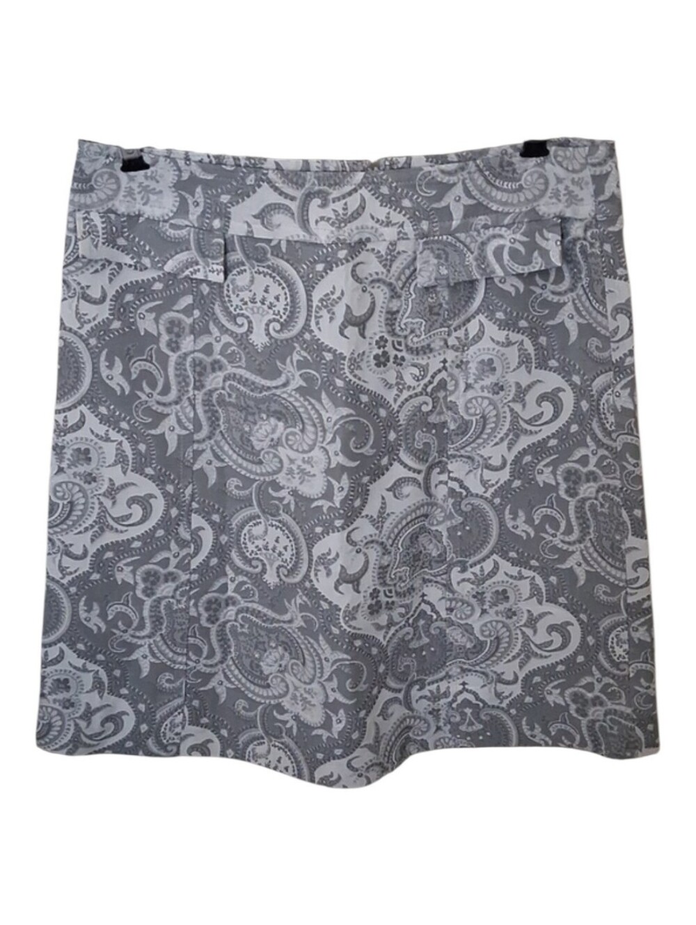 Express Design Studio Paisley Skirt Size 6 Silver Shimmer Mini